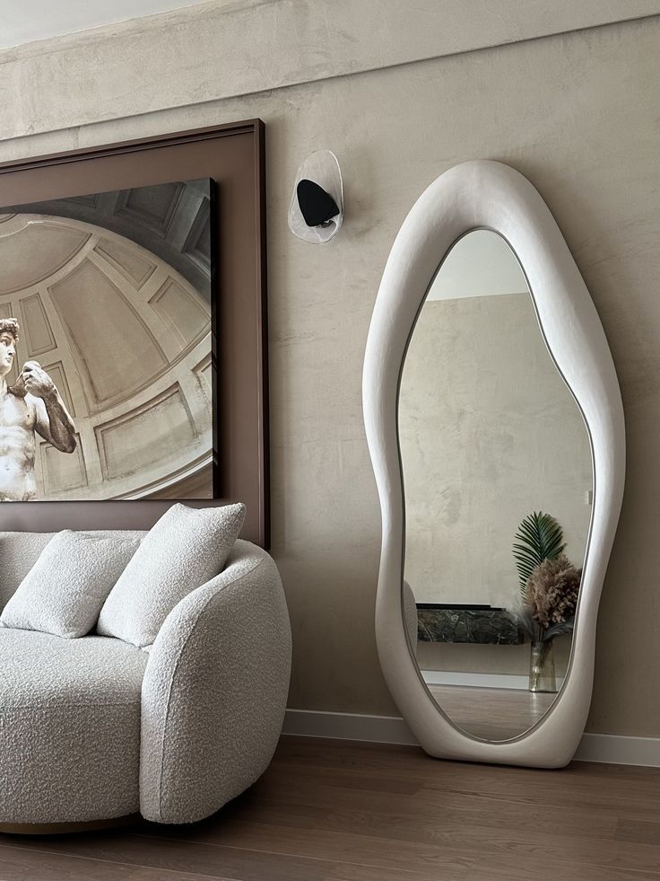 Flannel Mirror Off-White Full Length 170cm x 70cm