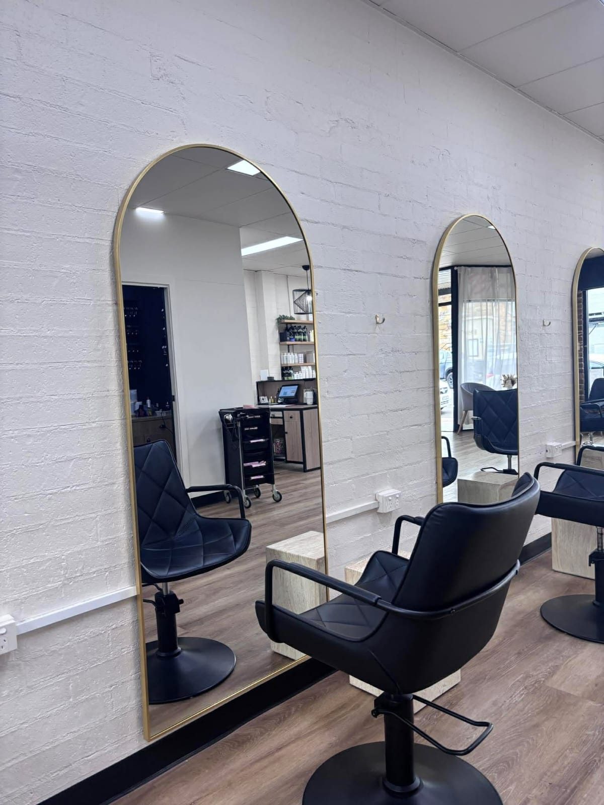 Full Length Arched Mirror 180x80cm - Gold Frame - Freestanding Floor Mirror