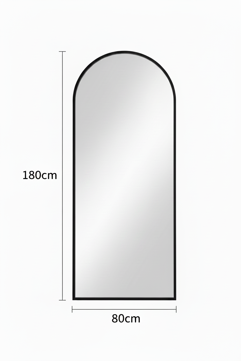 Arched Mirror 180x80cm Measurements