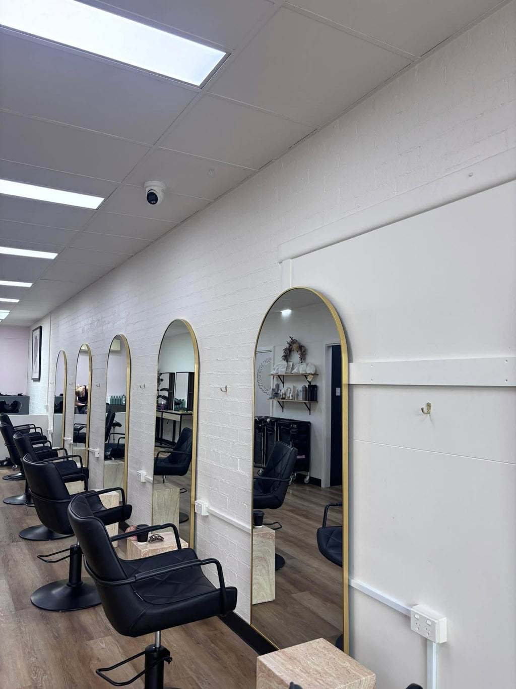 Full Length Arched Mirror 180x80cm - Gold Frame - Freestanding Floor Mirror